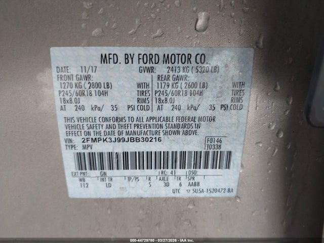 2018 FORD EDGE 2FMPK3J99JBB30216 Photo 8