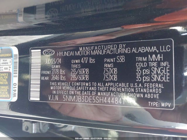 Продаж на аукціоні авто 2025 Hyundai Tucson Sel, vin: 5NMJB3DE5SH444841, номер лоту: 44729960