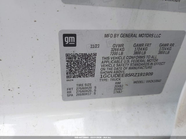 1GCUDEE85RZ191909 Chevrolet Silverado 1500 4wd Short Bed Rst