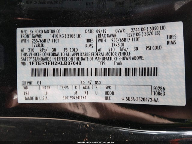 2019 FORD RANGER 1FTER1FH2KLB07048 Photo 8