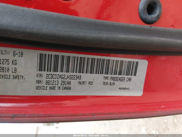 2018 DODGE CHALLENGER 2C3CDZAG2JH322349 Photo 8