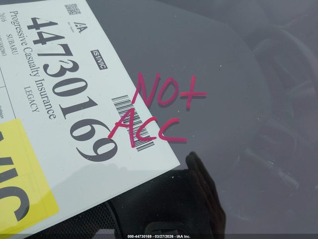 Продаж на аукціоні авто 2016 Subaru Legacy 2.5i Limited, vin: 4S3BNBJ67G3002863, номер лоту: 44730169
