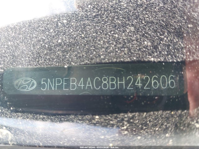 2011 Hyundai Sonata Gls მანქანა იყიდება აუქციონზე, vin: 5NPEB4AC8BH242606, აუქციონის ნომერი: 44730244