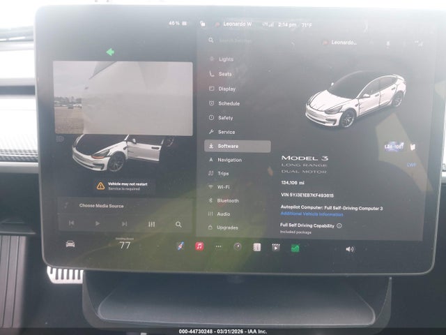 Tesla Model 3 Long Range/performance 2019 5YJ3E1EB7KF493615 Image 18
