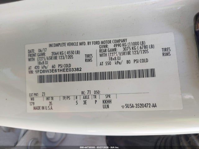 1FD8W3E61HEE03382 Ford F-350 Chassis Xlt