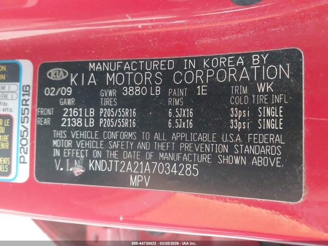 2010 KIA SOUL KNDJT2A21A7034285 Photo 8