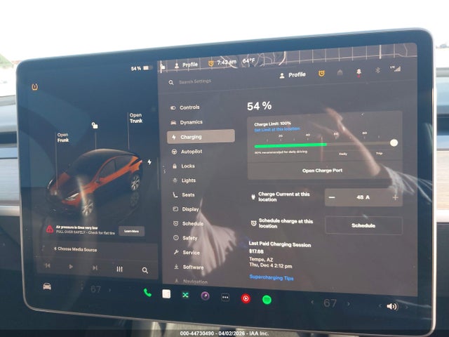 Aukcja sprzedaży 2023 Tesla Model Y Awd/long Range Dual Motor All-wheel Drive, vin: 7SAYGAEE5PF875212, numer aukcji: 44730490