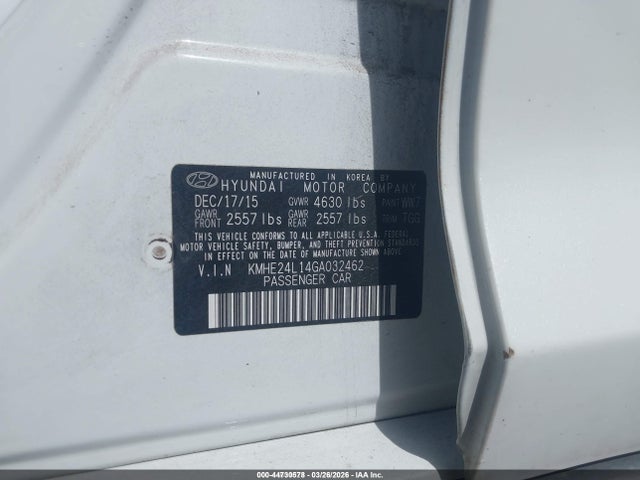 KMHE24L14GA032462 Hyundai Sonata Hybrid Se