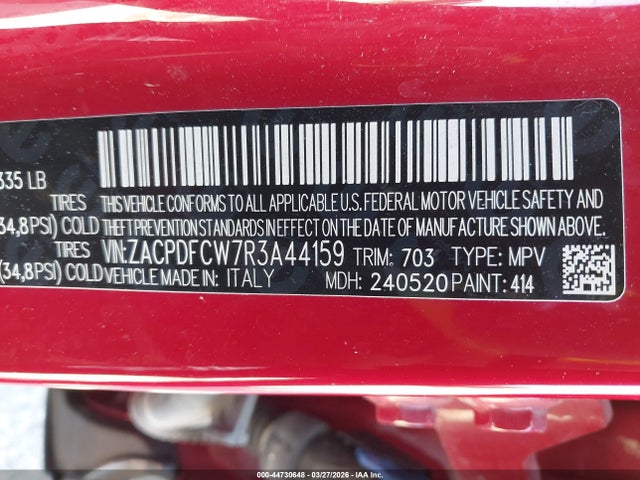 Продажа на аукционе авто 2024 Dodge Hornet R/t Eawd, vin: ZACPDFCW7R3A44159, номер лота: 44730648