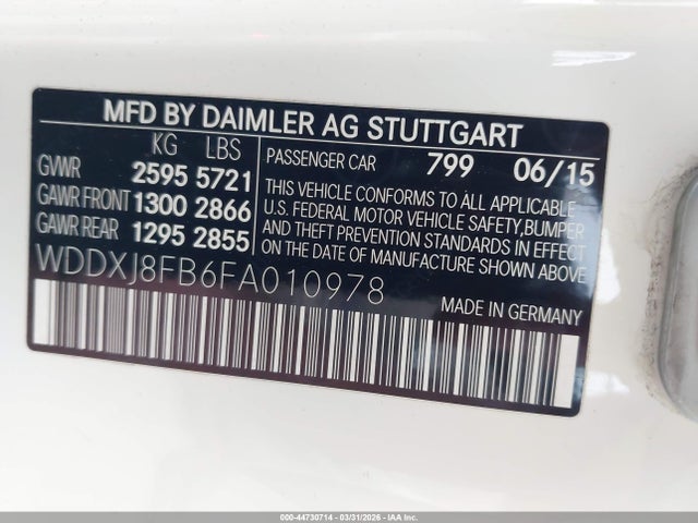 WDDXJ8FB6FA010978 Mercedes-Benz S 550 4matic