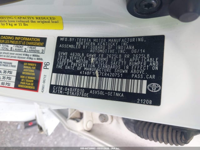 2014 TOYOTA CAMRY 4T4BF1FK7ER420751 Photo 8