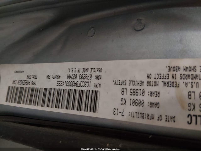 2013 Dodge Dart Sxt მანქანა იყიდება აუქციონზე, vin: 1C3CDFBA3DD314335, აუქციონის ნომერი: 44730912