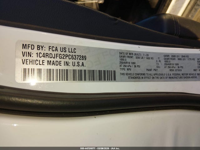 2023 DODGE DURANGO 1C4RDJFG2PC637289 Photo 8