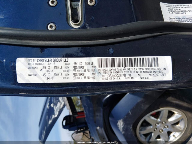Продажа на аукционе авто 2012 Jeep Liberty Sport, vin: 1C4PJMAKXCW181760, номер лота: 44731076