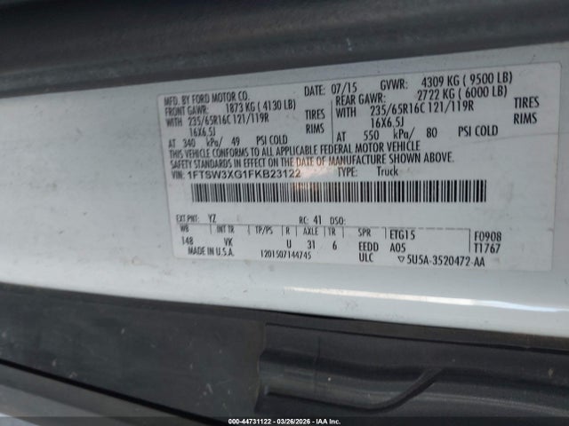 Ford Transit-350 2015 1FTSW3XG1FKB23122 Image 9