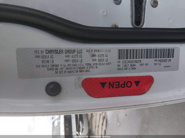 Продаж на аукціоні авто 2014 Chrysler 300, vin: 2C3CCAAG5EH382278, номер лоту: 44731155