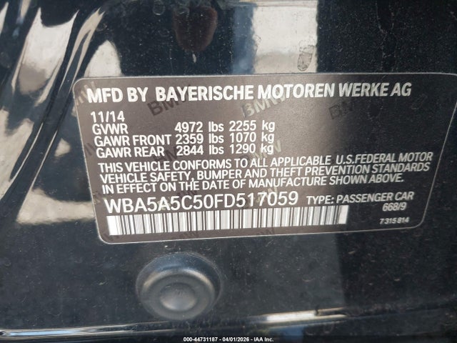 2015 BMW 528I WBA5A5C50FD517059 Photo 8
