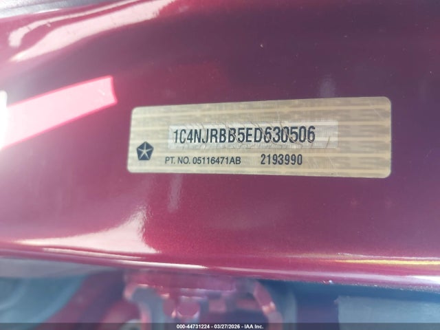 Продажа на аукционе авто 2014 Jeep Patriot Sport, vin: 1C4NJRBB5ED630506, номер лота: 44731224