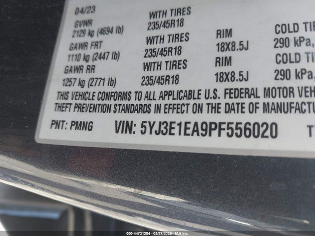 Продажа на аукционе авто 2023 Tesla Model 3 Rear-wheel Drive, vin: 5YJ3E1EA9PF556020, номер лота: 44731284