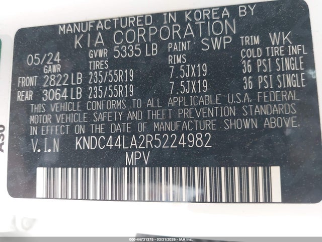 KIA Ev6 Gt-line 2024 KNDC44LA2R5224982 Image 9