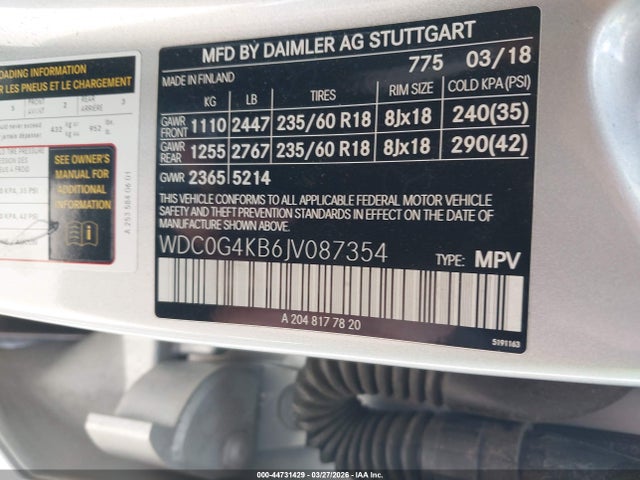 WDC0G4KB6JV087354 Mercedes-Benz Glc 300 4matic