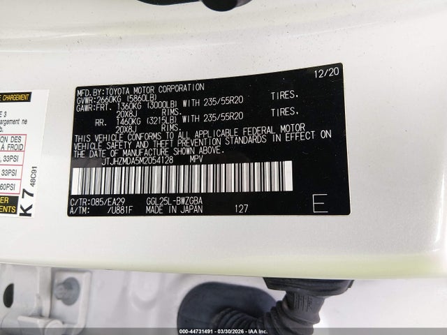 2021 LEXUS RX 350 JTJHZMDA5M2054128 Photo 8