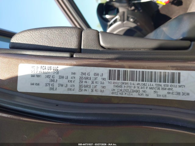 Aukcja sprzedaży 2018 Jeep Grand Cherokee Laredo E 4x2, vin: 1C4RJEAG5JC304843, numer aukcji: 44731527