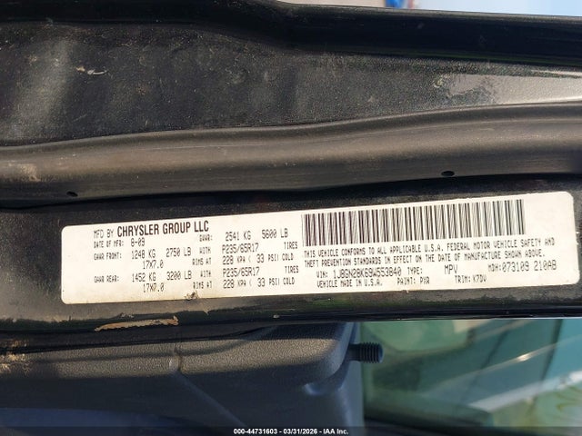 Auction sale of the 2009 Jeep Liberty Sport, vin: 1J8GN28K69W553840, lot number: 44731603