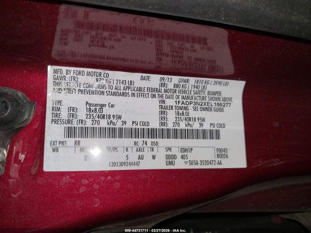 1FADP3N2XEL186277 Ford Focus Titanium