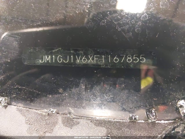 2015 Mazda Mazda6 I Touring მანქანა იყიდება აუქციონზე, vin: JM1GJ1V6XF1167855, აუქციონის ნომერი: 44731745