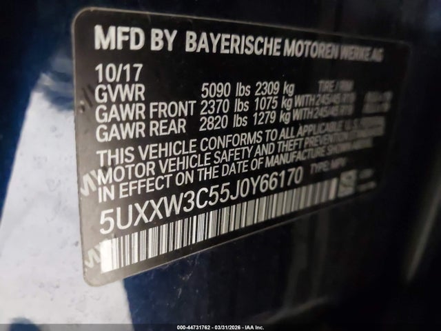 Продажа на аукционе авто 2018 Bmw X4 Xdrive28i, vin: 5UXXW3C55J0Y66170, номер лота: 44731762