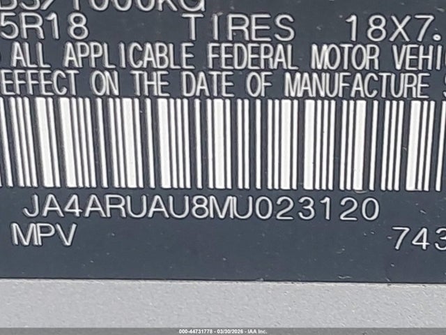Aukcja sprzedaży 2021 Mitsubishi Outlander Sport 2.0 Be Awc/2.0 Es Awc/2.0 Le Awc/2.0 Se Awc, vin: JA4ARUAU8MU023120, numer aukcji: 44731778