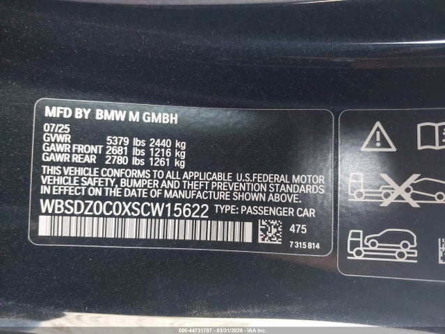 WBSDZ0C0XSCW15622 BMW M8 Competition
