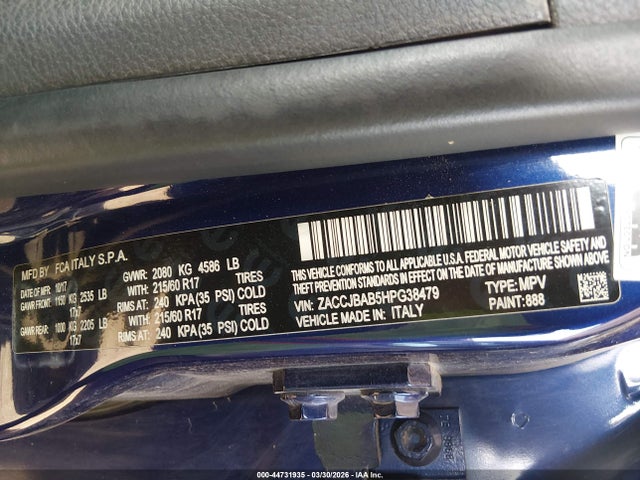 2017 JEEP RENEGADE ZACCJBAB5HPG38479 Photo 8