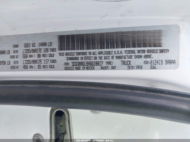 Продаж на аукціоні авто 2017 Ram 3500, vin: 3C63RRGL6HG618817, номер лоту: 44731950
