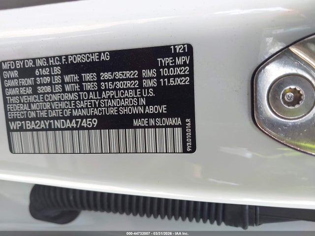 Porsche Cayenne Coupe Platinum Edition 2022 WP1BA2AY1NDA47459 Image 9