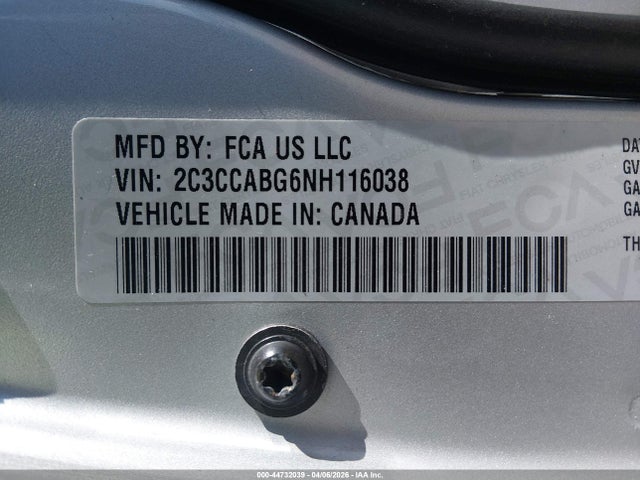 Продаж на аукціоні авто 2022 Chrysler 300 S, vin: 2C3CCABG6NH116038, номер лоту: 44732039