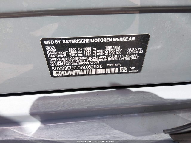 5UX23EU07S9X62536 BMW X5 Xdrive40i
