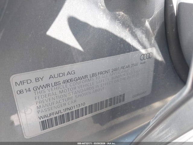 Aukcja sprzedaży 2015 Audi A4 2.0t Premium, vin: WAUFFAFL1FN011310, numer aukcji: 44732171