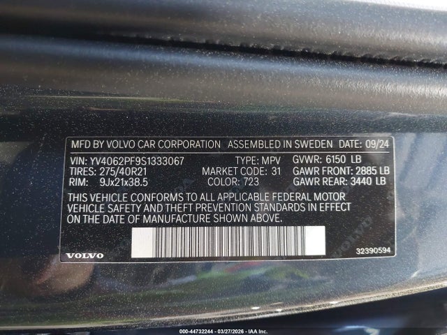 Volvo Xc90 Ultra 2025 YV4062PF9S1333067 Image 9