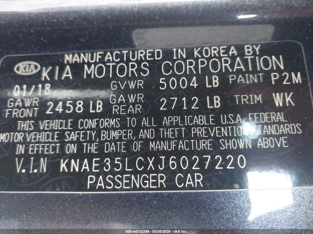 KIA STINGER GT 2018 KNAE35LCXJ6027220 Image 9