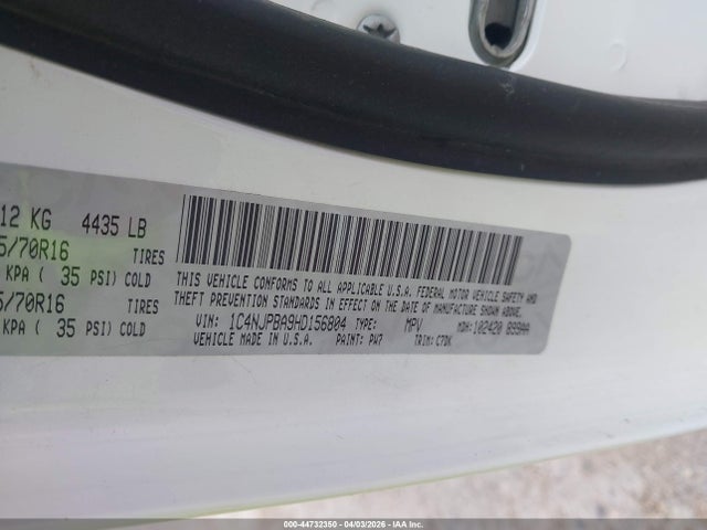 Продажа на аукционе авто 2017 Jeep Patriot Sport Fwd, vin: 1C4NJPBA9HD156804, номер лота: 44732350
