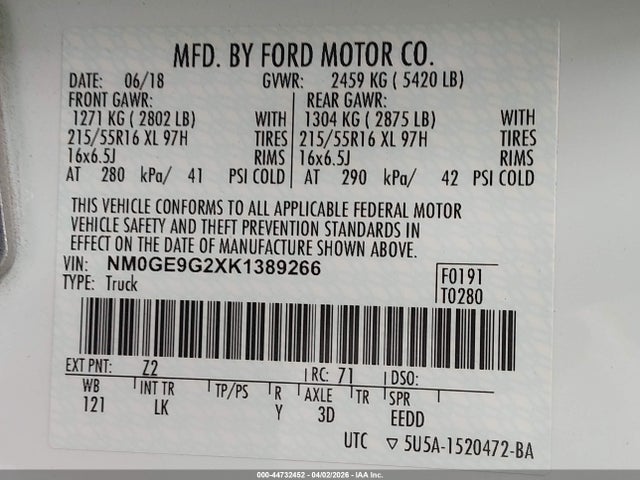 NM0GE9G2XK1389266 Ford Transit Connect Titanium