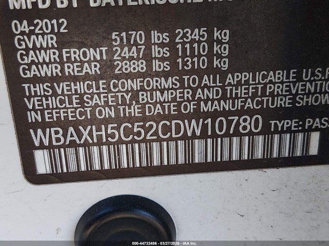 2012 BMW 528I WBAXH5C52CDW10780 Photo 8