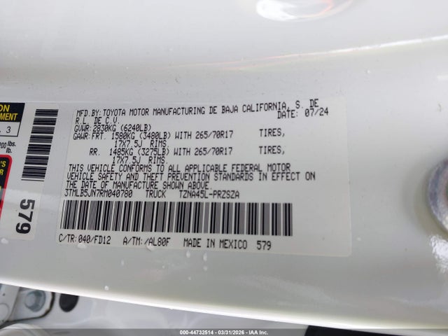 Продаж на аукціоні авто 2024 Toyota Tacoma Trd Off Road, vin: 3TMLB5JN7RM040780, номер лоту: 44732514