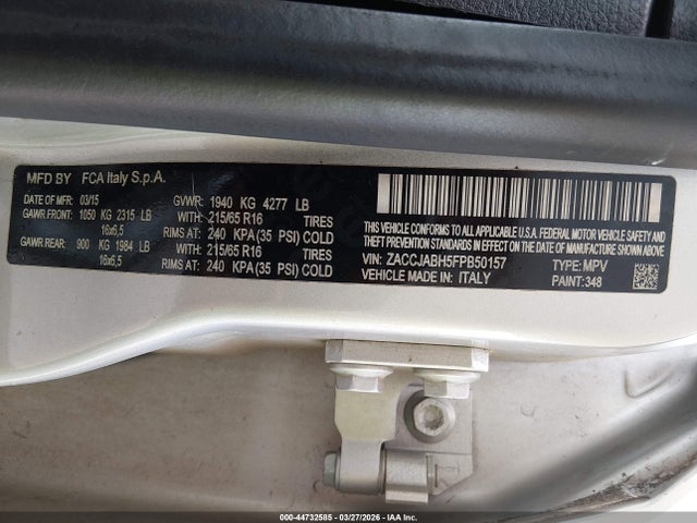 ZACCJABH5FPB50157 Jeep Renegade Latitude