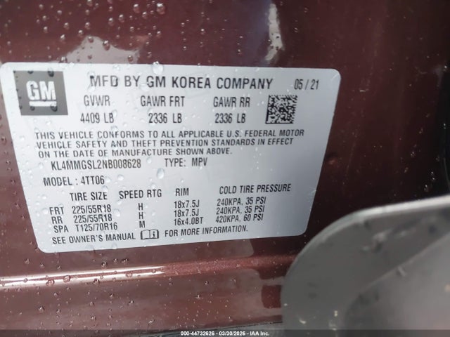 Продажа на аукционе авто 2022 Buick Encore Gx Awd Essence, vin: KL4MMGSL2NB008628, номер лота: 44732626