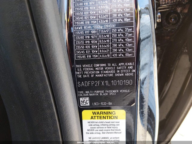 2020 JAGUAR E-PACE SADFP2FX1L1010190 Photo 8