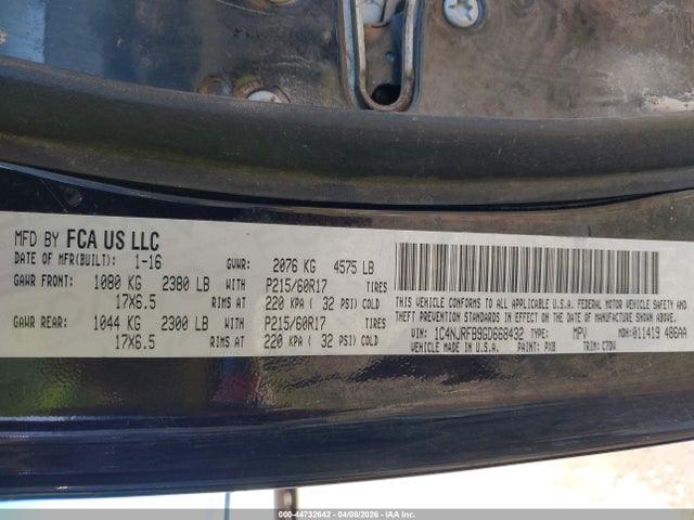 1C4NJRFB9GD668432 Jeep Patriot Latitude