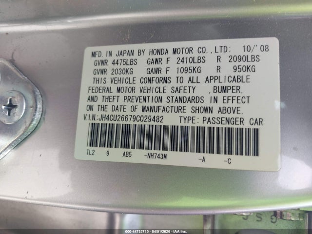 2009 ACURA TSX JH4CU26679C029482 Photo 8